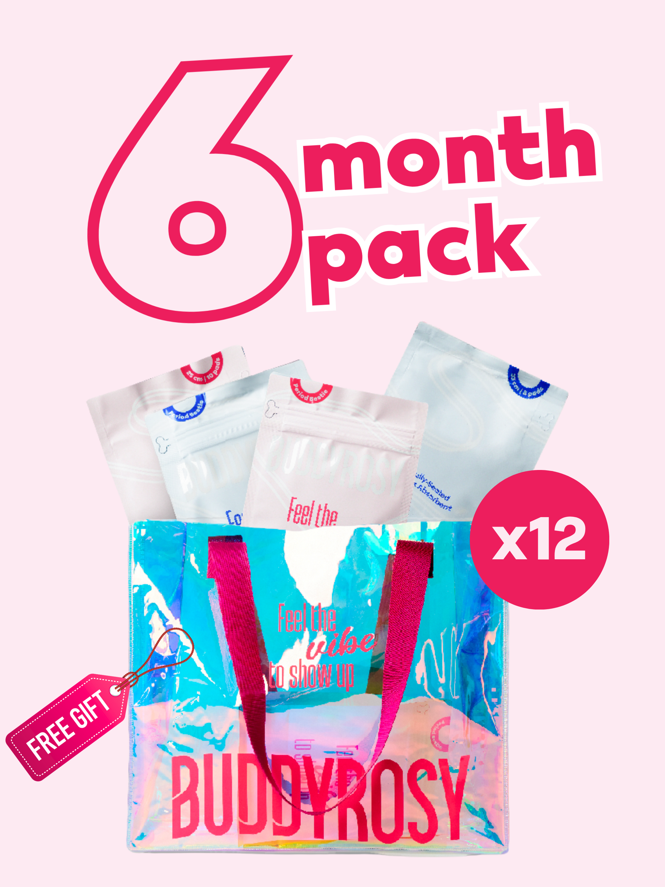 6 Month Pack 🔄 Free Rosy Bag